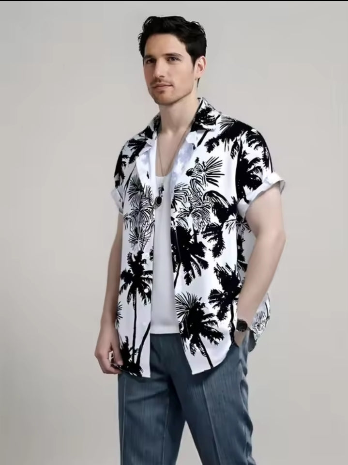 Tropical Palm Shirt" – Summer Elegance