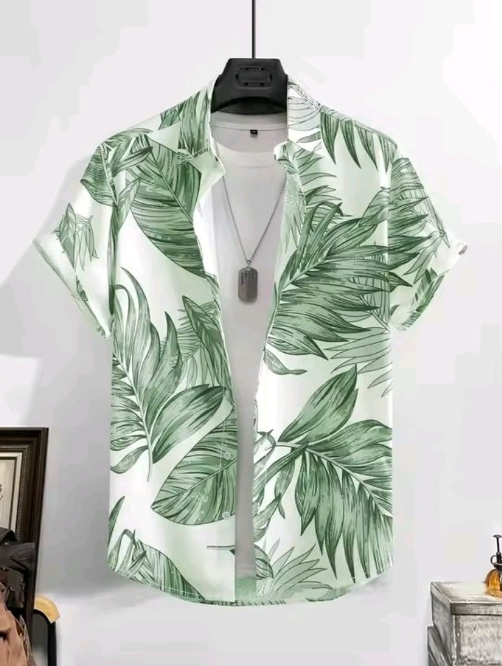Tropical Palm Shirt" – Summer Elegance