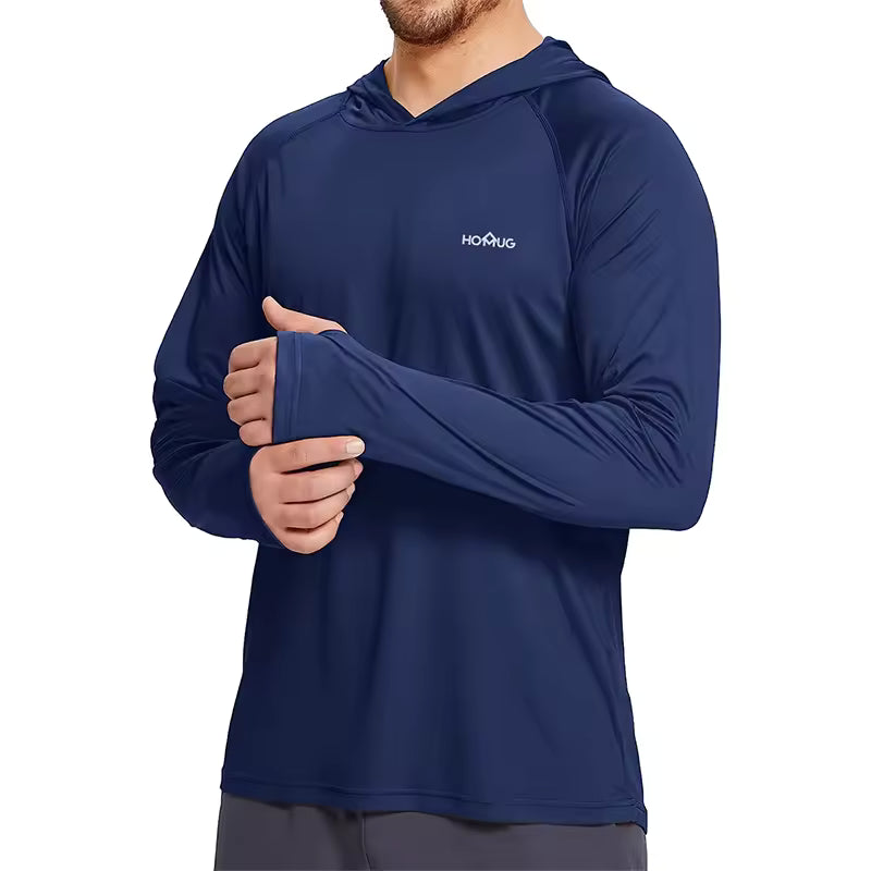 Long-sleeve hooded T-shirt