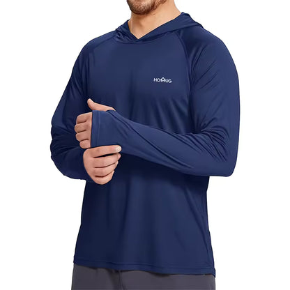 Long-sleeve hooded T-shirt