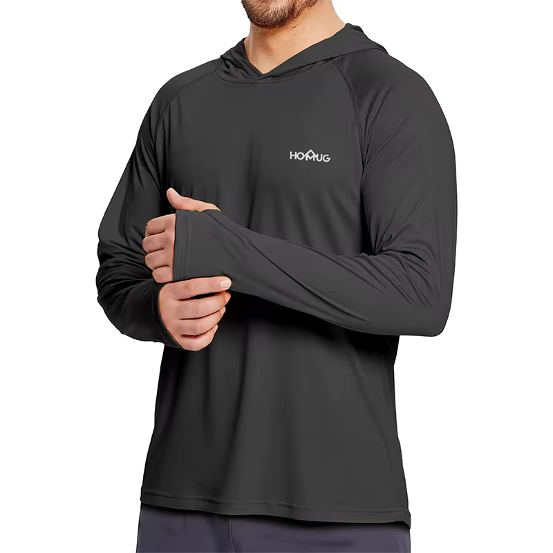 Long-sleeve hooded T-shirt