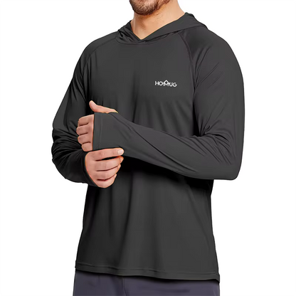 Long-sleeve hooded T-shirt