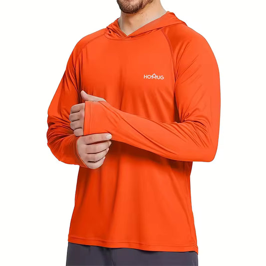 Long-sleeve hooded T-shirt