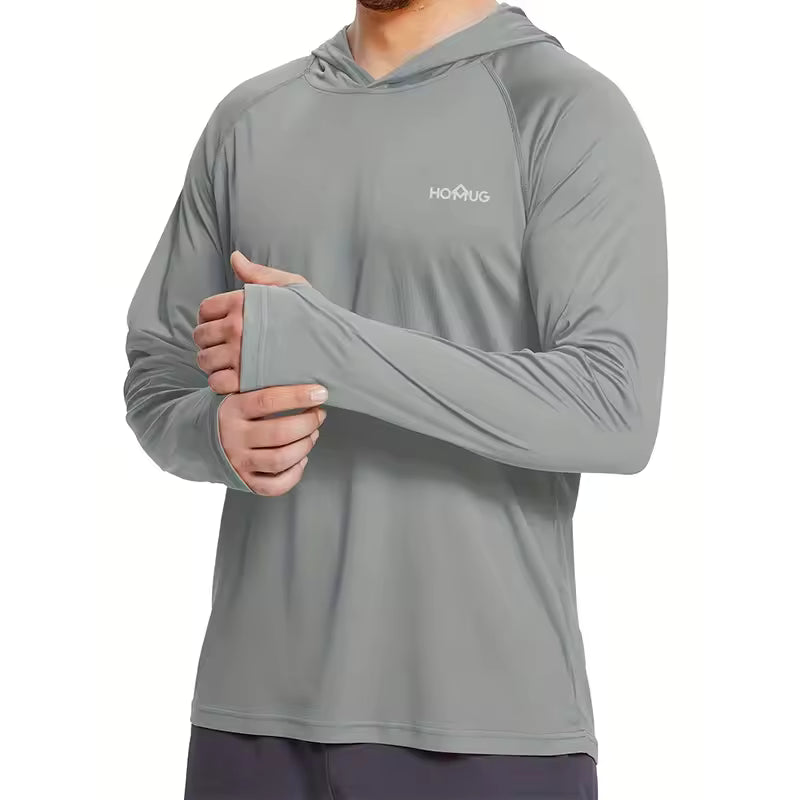 Long-sleeve hooded T-shirt