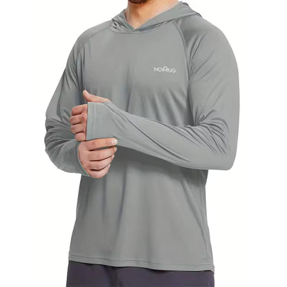 Long-sleeve hooded T-shirt