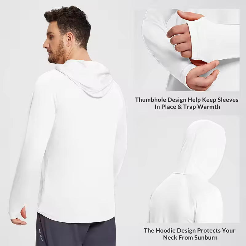 Long-sleeve hooded T-shirt