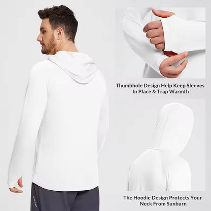 Long-sleeve hooded T-shirt