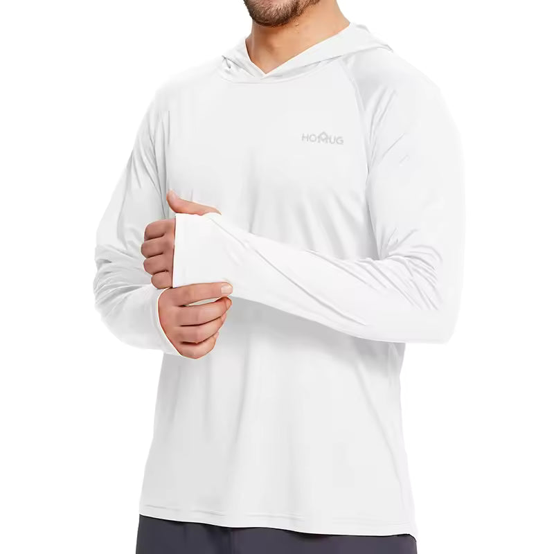 Long-sleeve hooded T-shirt