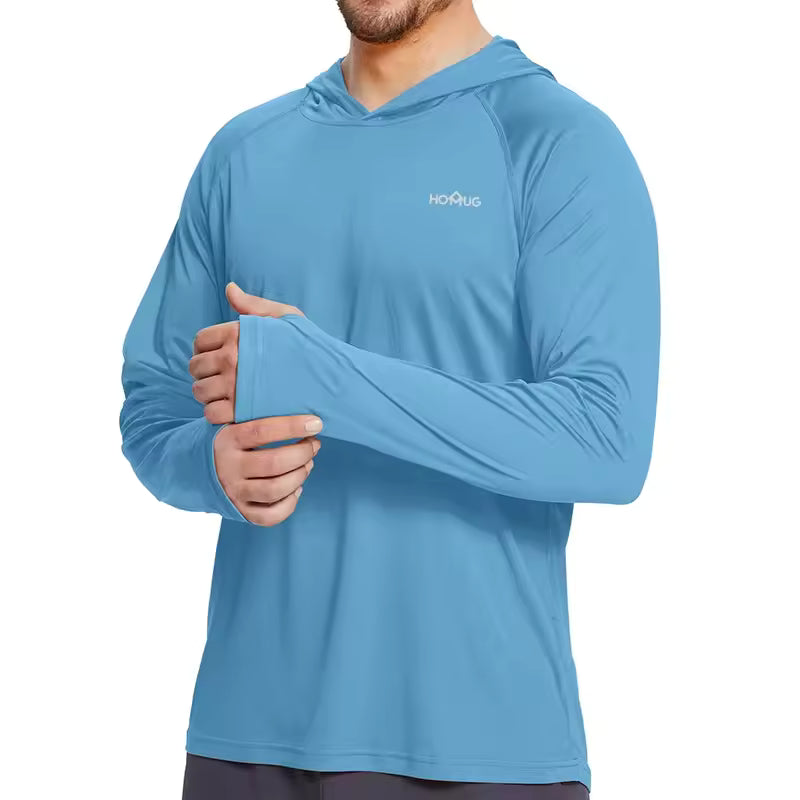 Long-sleeve hooded T-shirt
