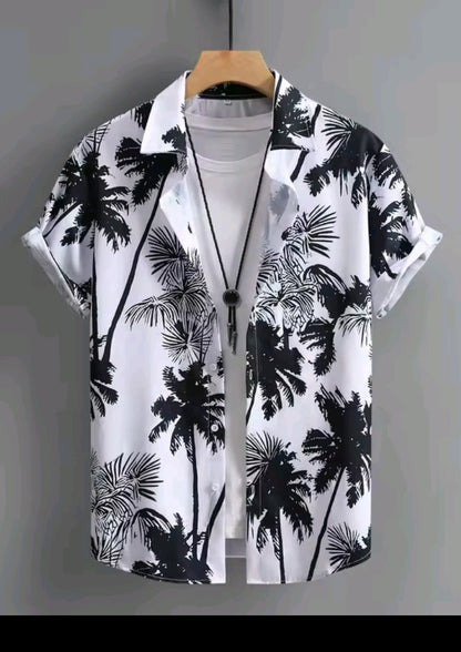 Tropical Palm Shirt" – Summer Elegance