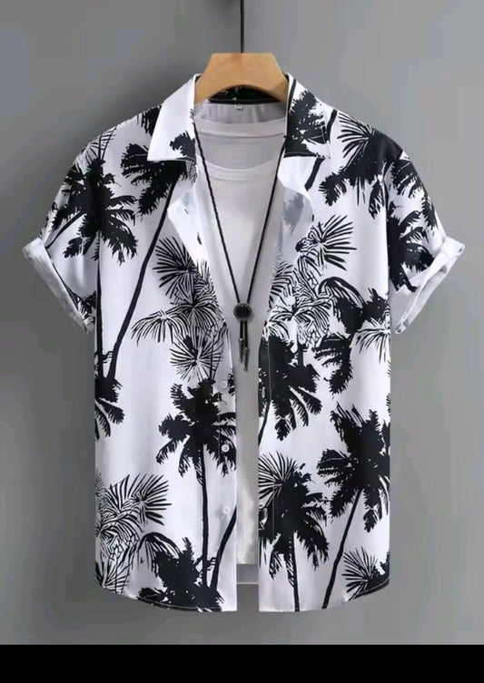 Tropical Palm Shirt" – Summer Elegance