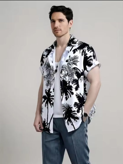 Tropical Palm Shirt" – Summer Elegance