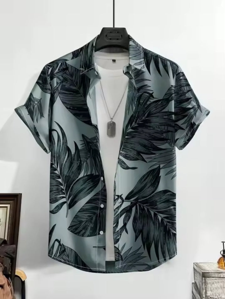 Tropical Palm Shirt" – Summer Elegance